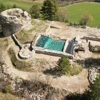 Visite du chantier de sauvegarde du château des Flotte