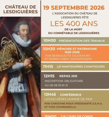 Fête pour l'anniversaire de la mort du duc de Lesdiguières