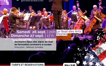 Deux concerts d'Opus-Orchestre des Alpes du Sud