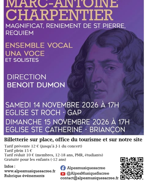 Concert Marc-Antoine Charpentier par l'ensemble vocal Una Voce